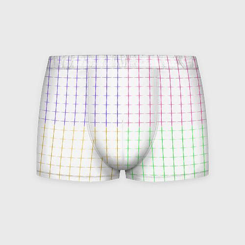 Мужские трусы Color white multicolored stripes / 3D-принт – фото 1