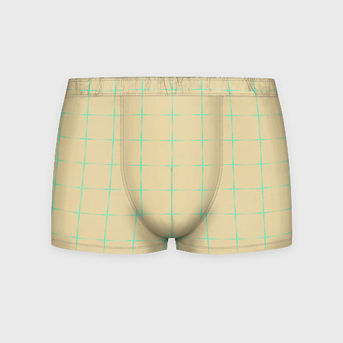 Мужские трусы Color beige green crosses / 3D-принт – фото 1