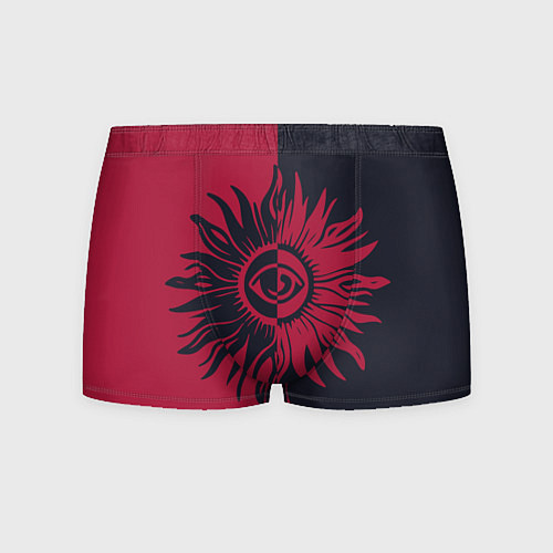 Мужские трусы Солнце красно-синее / 3D-принт – фото 1