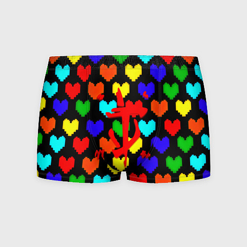 Мужские трусы Doom love pixel pattern / 3D-принт – фото 1