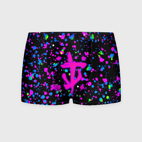 Мужские трусы Doom цветные краски / 3D-принт – фото 1