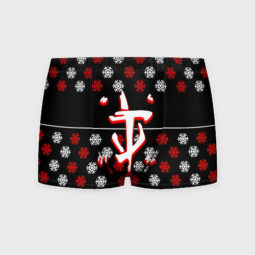 Мужские трусы Doom winter pattern steel / 3D-принт – фото 1