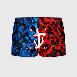Трусы-боксеры мужские Doom камуфляж текстура, цвет: 3D-принт