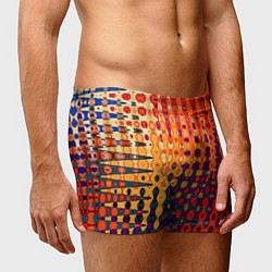 Трусы-боксеры мужские Красно-жёлтый абстракция, цвет: 3D-принт — фото 2