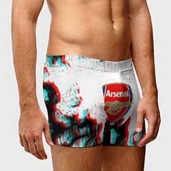 Трусы-боксеры мужские Arsenal огонь глитч, цвет: 3D-принт — фото 2