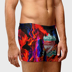 Трусы-боксеры мужские Liverpool огненный стиль текстура, цвет: 3D-принт — фото 2