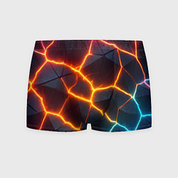 Трусы-боксеры мужские Разноцветный неон из плит, цвет: 3D-принт