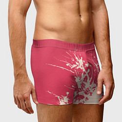 Трусы-боксеры мужские Бежевый взрыв на розовом, цвет: 3D-принт — фото 2