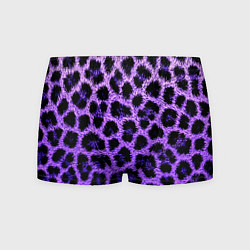 Трусы-боксеры мужские Леопардовый фиолетовый, цвет: 3D-принт