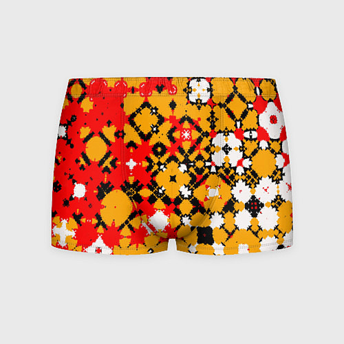 Мужские трусы Красно-желтая геометрическая абстракция / 3D-принт – фото 1