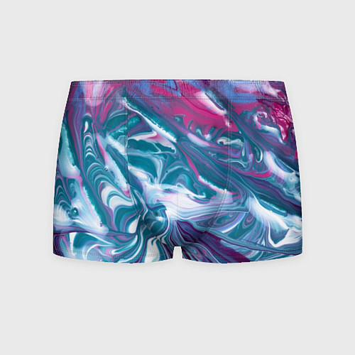 Мужские трусы Абстракция бело сине красный мрамор / 3D-принт – фото 1