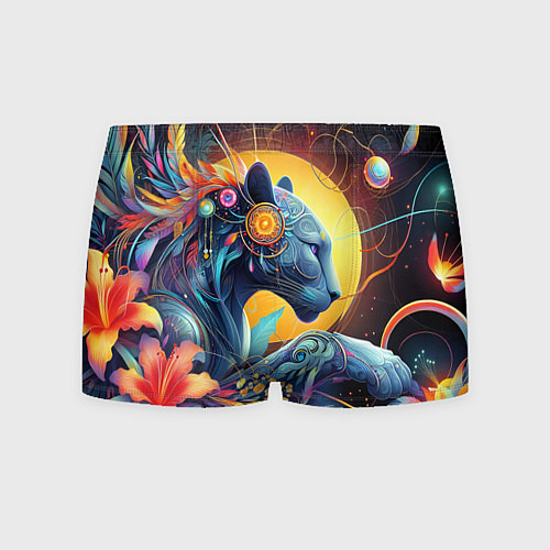 Мужские трусы Сказочная пантера - нейроарт фантазия / 3D-принт – фото 1