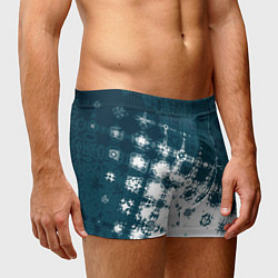 Трусы-боксеры мужские Узорчатая текстура сине-белая, цвет: 3D-принт — фото 2