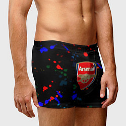 Трусы-боксеры мужские Arsenal неоновые брызги красок, цвет: 3D-принт — фото 2