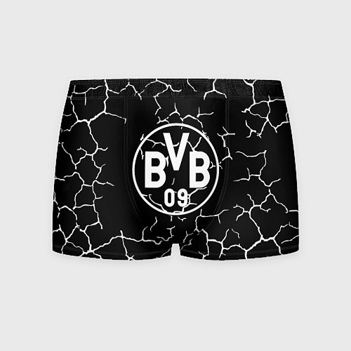 Мужские трусы Borussia черно белые / 3D-принт – фото 1