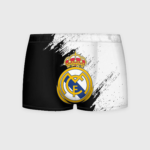Мужские трусы Real Madrid текстура штрихи / 3D-принт – фото 1