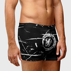 Трусы-боксеры мужские Челси штрихи красок белые, цвет: 3D-принт — фото 2