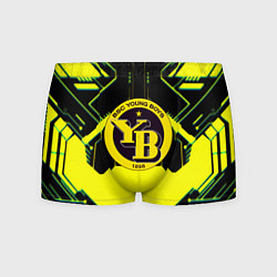 Трусы-боксеры мужские Янг Бойз спортивная геометрия линии, цвет: 3D-принт
