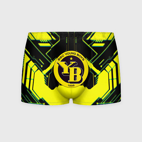 Мужские трусы Янг Бойз спортивная геометрия линии / 3D-принт – фото 1