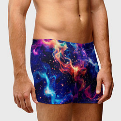 Трусы-боксеры мужские Волшебная космическая дымка со звёздами, цвет: 3D-принт — фото 2