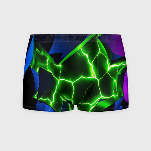 Мужские трусы Neon green glow / 3D-принт – фото 1