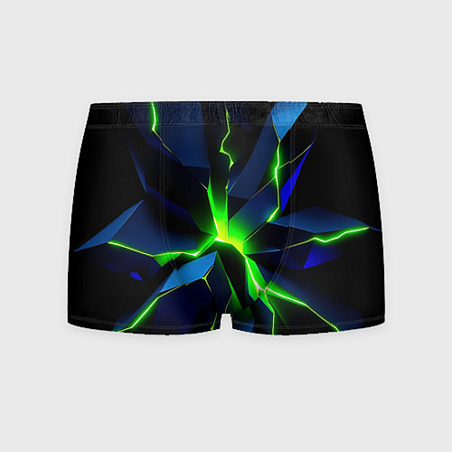 Мужские трусы Neon green glow / 3D-принт – фото 1