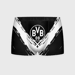 Трусы-боксеры мужские Borussia белые краски линии, цвет: 3D-принт