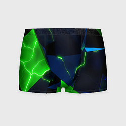 Трусы-боксеры мужские Neon tile green, цвет: 3D-принт