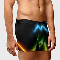 Трусы-боксеры мужские Neon multicolored lines, цвет: 3D-принт — фото 2