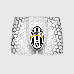 Трусы-боксеры мужские Ювентус соты текстура, цвет: 3D-принт