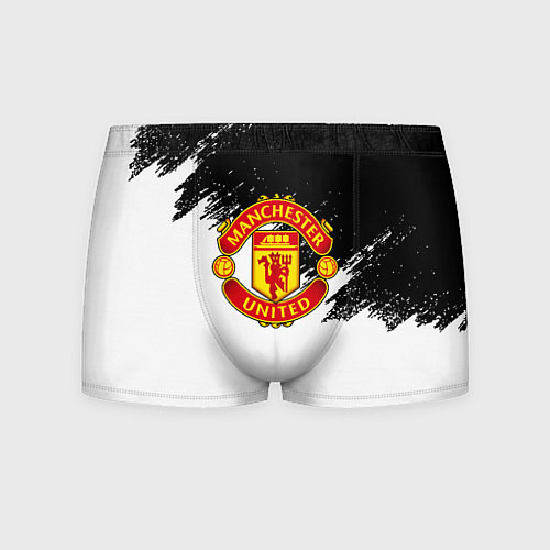 Мужские трусы Манчестер Юнайтед краски белые / 3D-принт – фото 1