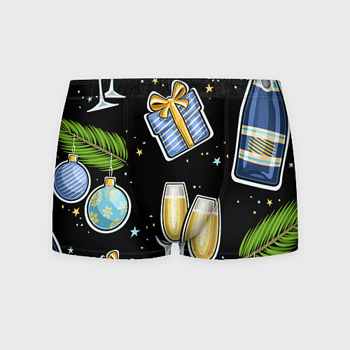 Мужские трусы Новогодний вайб / 3D-принт – фото 1