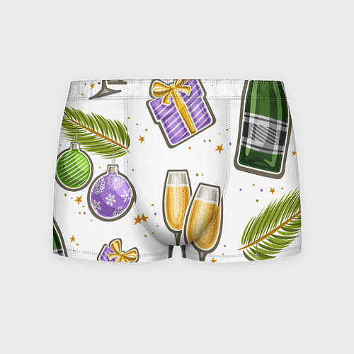 Мужские трусы Новогодний вайб / 3D-принт – фото 1