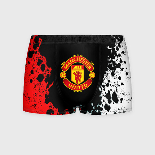 Мужские трусы Манчестер Юнайтед краски абстрактные / 3D-принт – фото 1