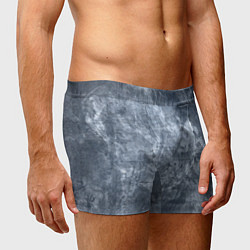 Трусы-боксеры мужские Абстракция - gray-blue, цвет: 3D-принт — фото 2