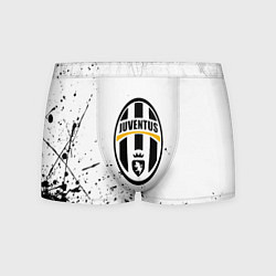 Мужские трусы Ювентус черные краски всплеск