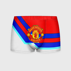 Трусы-боксеры мужские Манчестер Юнайтед полосы геометрия, цвет: 3D-принт