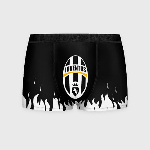 Мужские трусы Ювентус белый огонь текстура / 3D-принт – фото 1