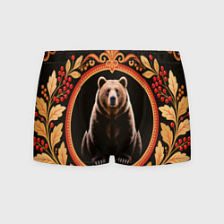 Мужские трусы Медведь в орнаменте