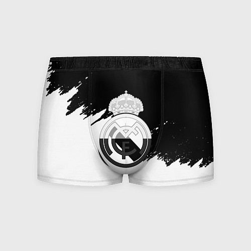 Мужские трусы Реал Мадрид краски белые штрихи / 3D-принт – фото 1