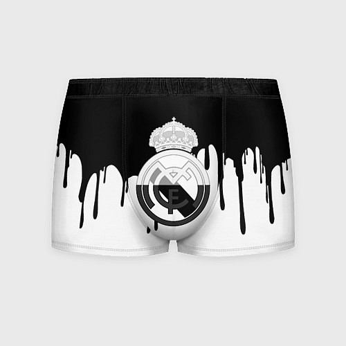 Мужские трусы Реал Мадрид жидкие краски текстура / 3D-принт – фото 1