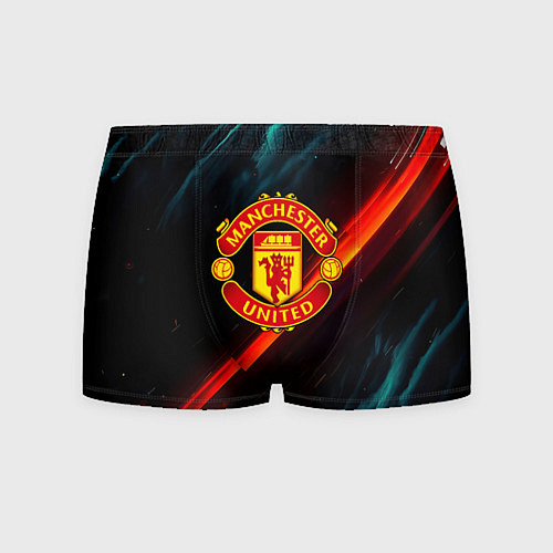 Мужские трусы Манчестер Юнайтед абстракция / 3D-принт – фото 1