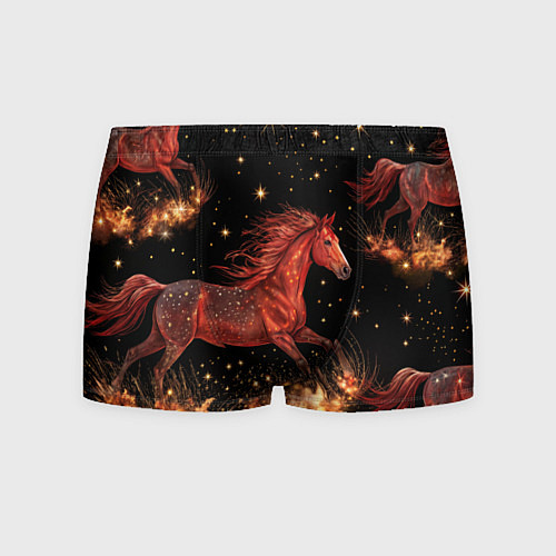 Мужские трусы Огненные лошади - паттерн / 3D-принт – фото 1
