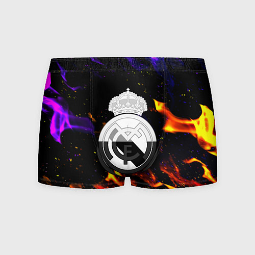 Мужские трусы Реал Мадрид огонь текстура / 3D-принт – фото 1