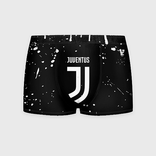 Мужские трусы Ювентус белые брызги красок / 3D-принт – фото 1
