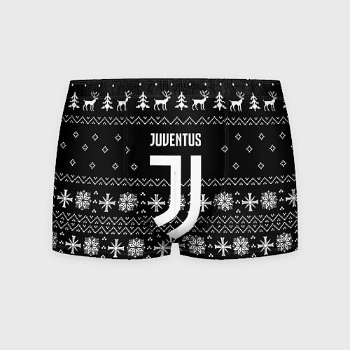 Мужские трусы Ювентус новый год текстура / 3D-принт – фото 1