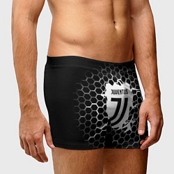Трусы-боксеры мужские Juventus соты текстура краски, цвет: 3D-принт — фото 2