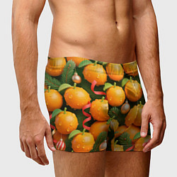Трусы-боксеры мужские Мандариновое настроение, цвет: 3D-принт — фото 2