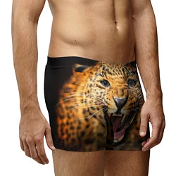 Трусы-боксеры мужские Рык леопарда, цвет: 3D-принт — фото 2