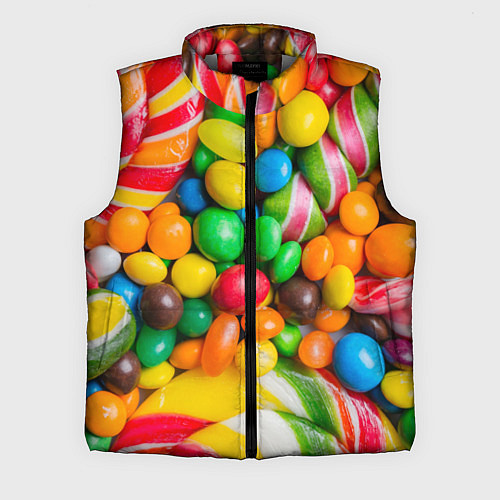 Мужской жилет Сладкие конфетки / 3D-Светло-серый – фото 1